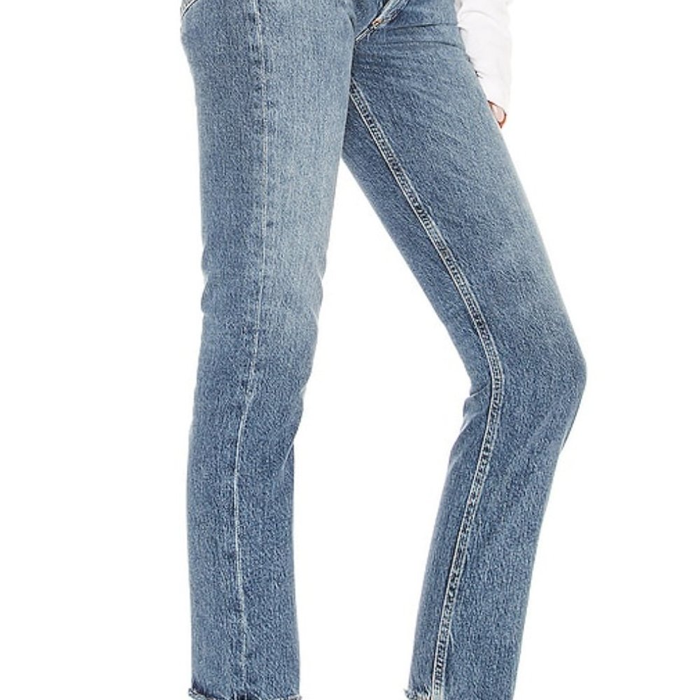 Agolde Riley High Rise Straight Cropped Jeans - Picture 3 of 12